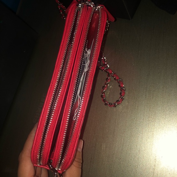 CHANEL Lambskin Chevron QuiltedStuddedSmall Clutch - Picture 2 of 3